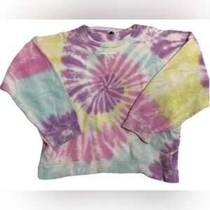 Lonely Ghost Women's 2xL Tye Dye Graphic Crew Neck Sweatshirt